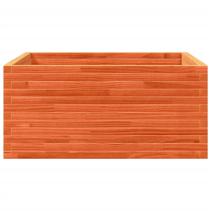 plantekasse 100x100x46 cm massivt fyrretræ gyldenbrun