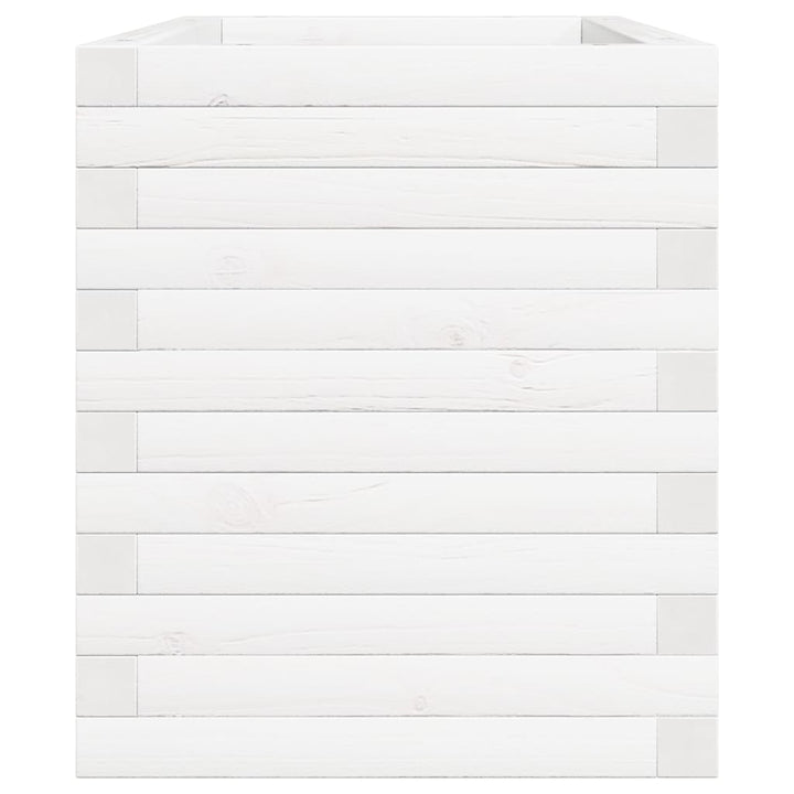 plantekasse 70x40x46 cm massivt fyrretræ hvid