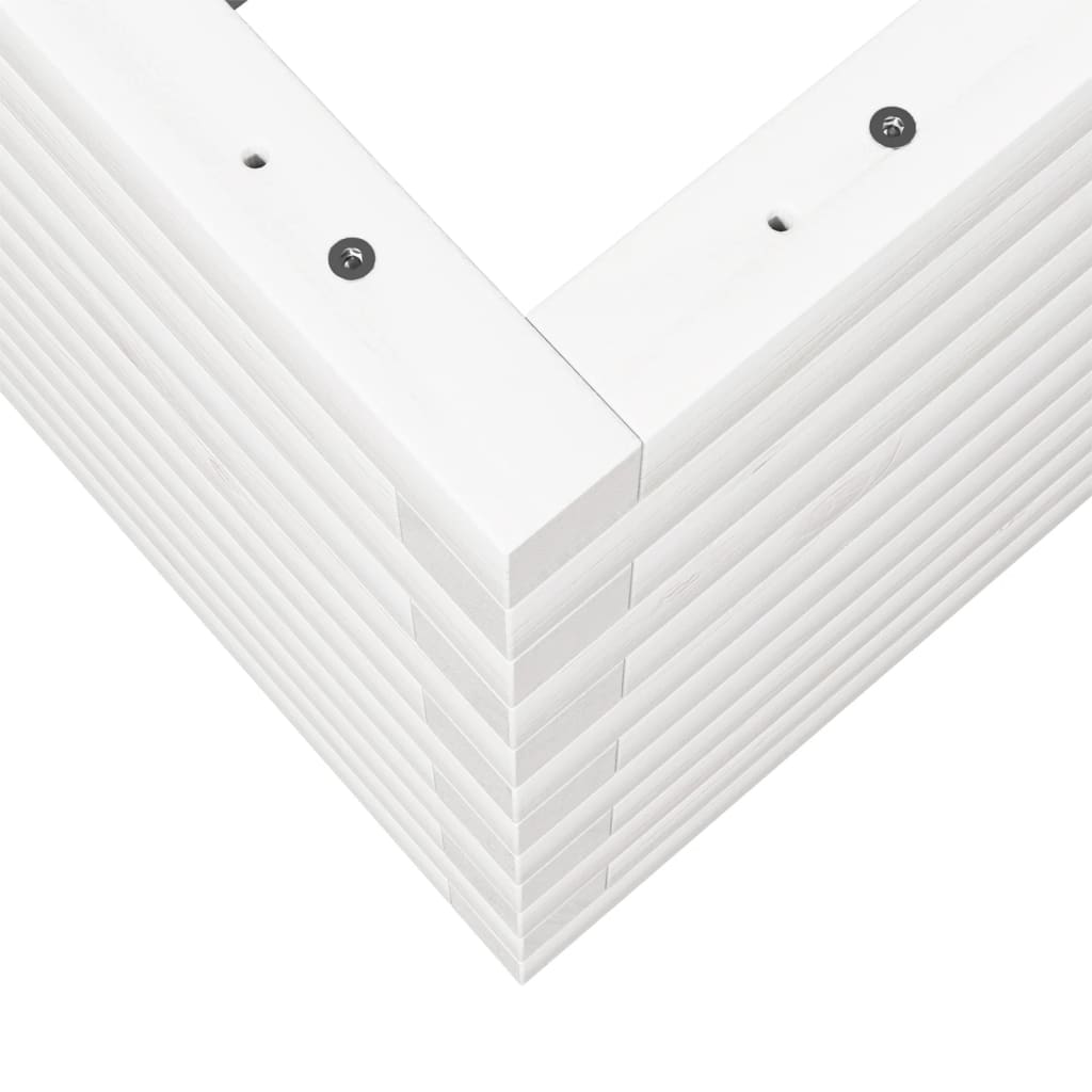 plantekasse 70x40x46 cm massivt fyrretræ hvid