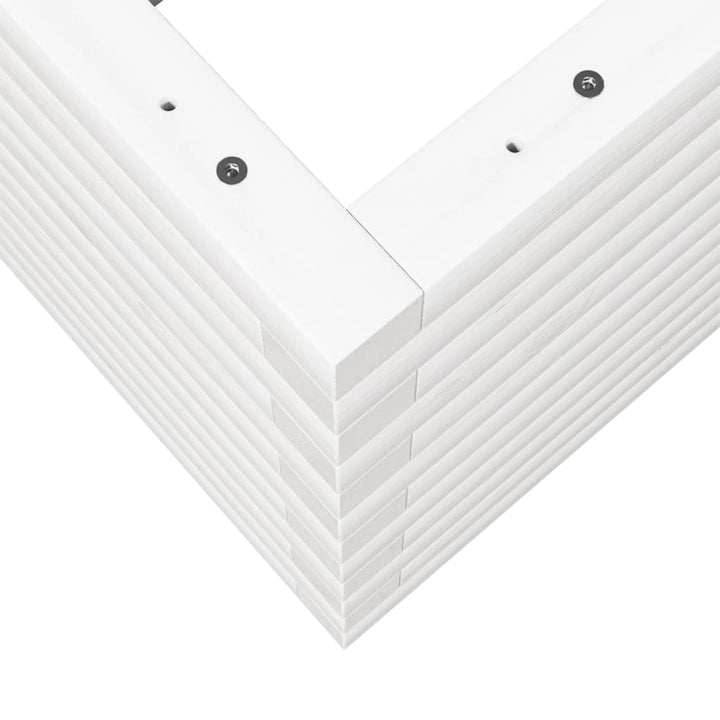 plantekasse 70x40x46 cm massivt fyrretræ hvid