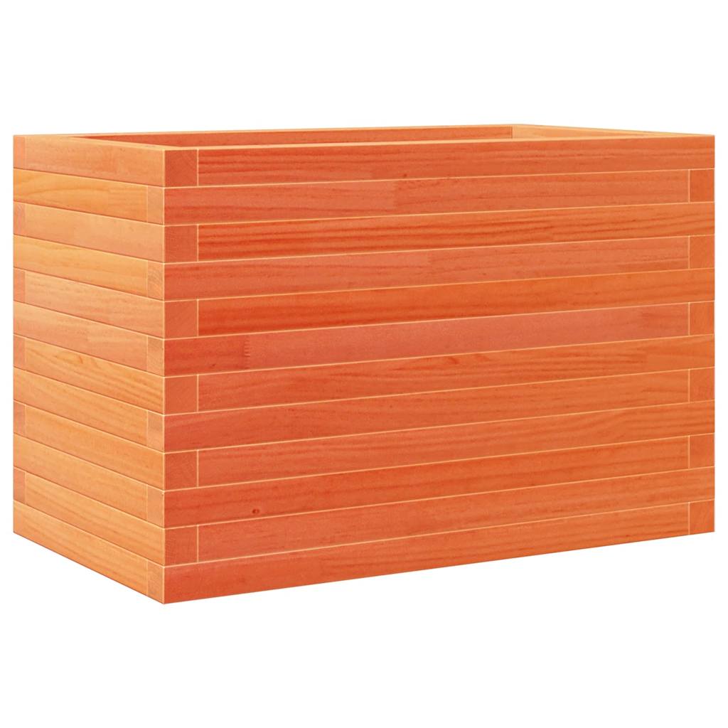 plantekasse 70x40x46 cm massivt fyrretræ gyldenbrun