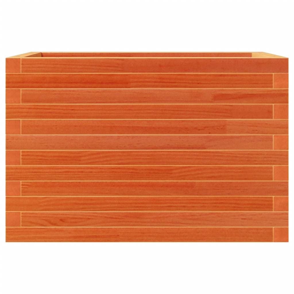 plantekasse 70x40x46 cm massivt fyrretræ gyldenbrun