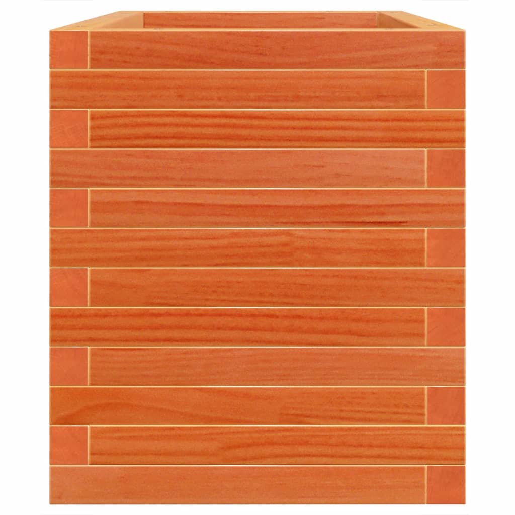 plantekasse 70x40x46 cm massivt fyrretræ gyldenbrun