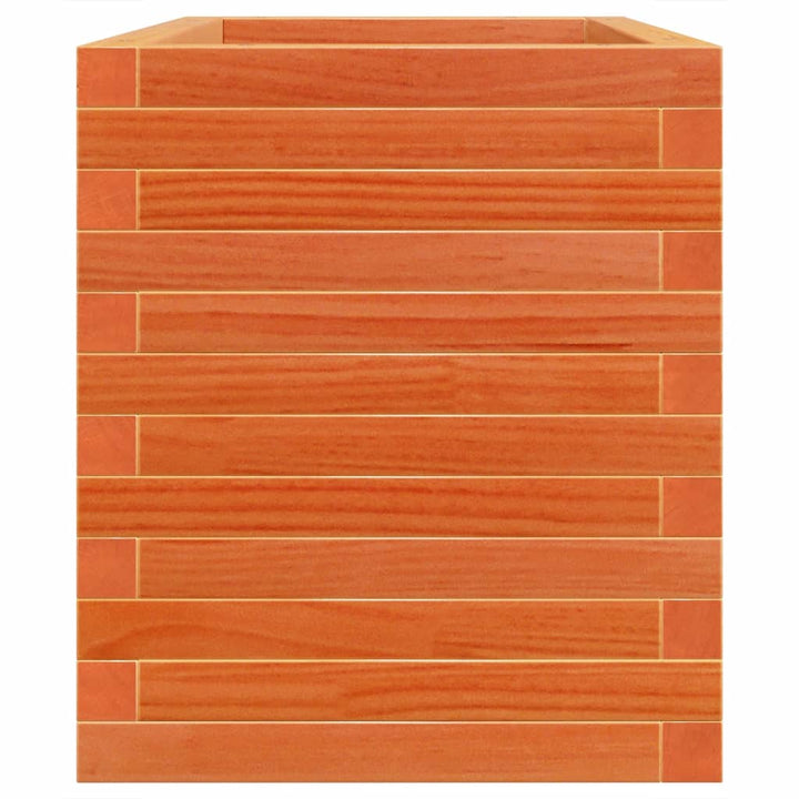 plantekasse 70x40x46 cm massivt fyrretræ gyldenbrun