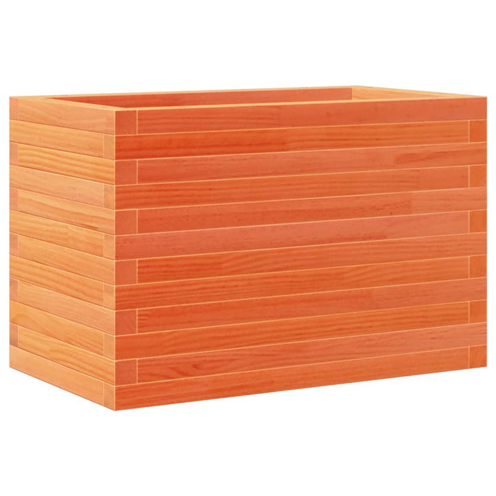 plantekasse 70x40x46 cm massivt fyrretræ gyldenbrun