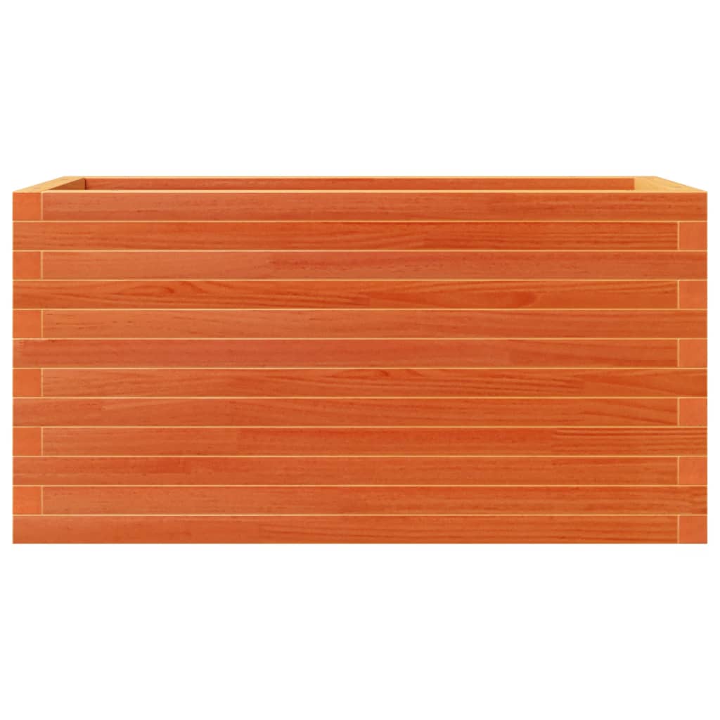plantekasse 90x40x46 cm massivt fyrretræ gyldenbrun