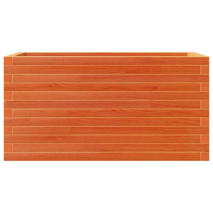 plantekasse 90x40x46 cm massivt fyrretræ gyldenbrun