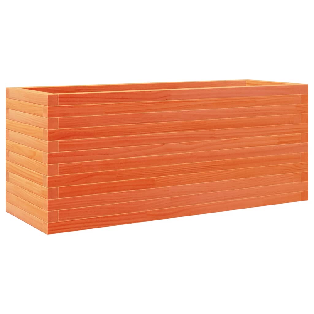 plantekasse 110x40x46 cm massivt fyrretræ gyldenbrun