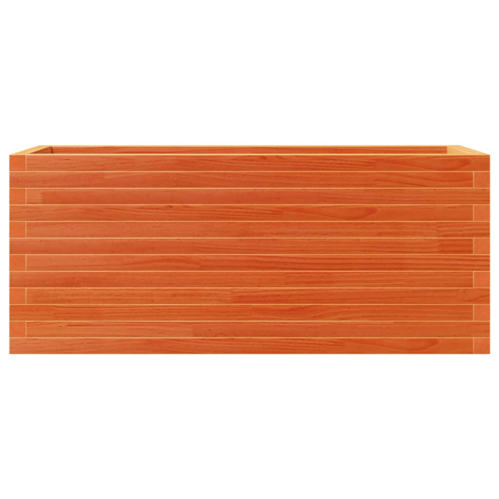 plantekasse 110x40x46 cm massivt fyrretræ gyldenbrun
