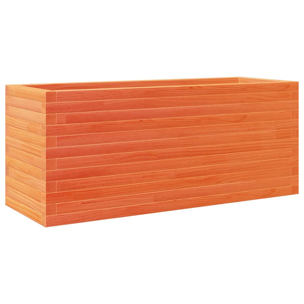 plantekasse 110x40x46 cm massivt fyrretræ gyldenbrun