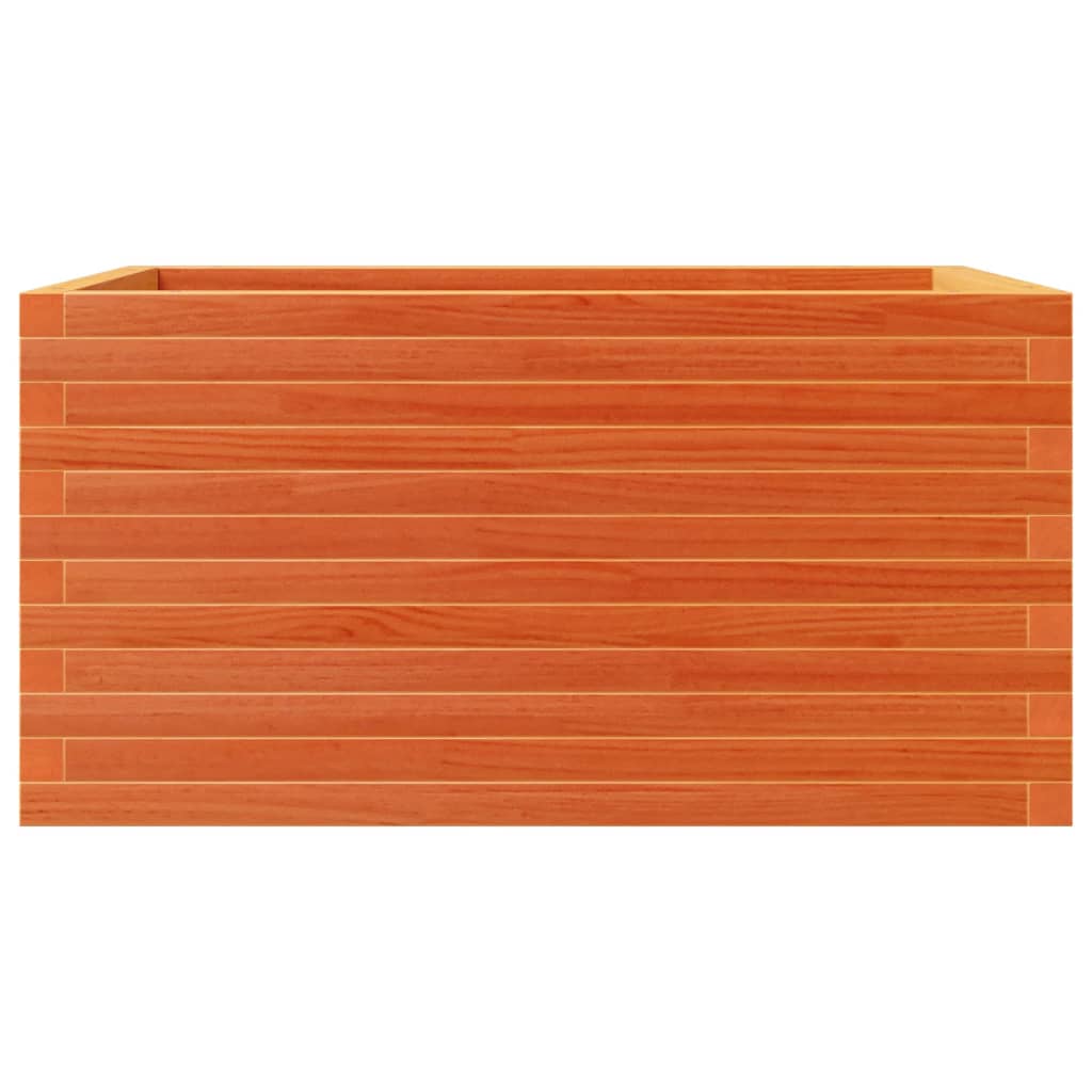 plantekasse 90x60x46 cm massivt fyrretræ gyldenbrun