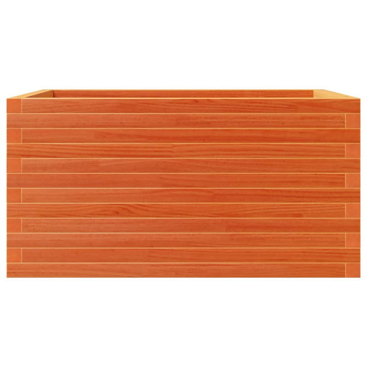 plantekasse 90x60x46 cm massivt fyrretræ gyldenbrun