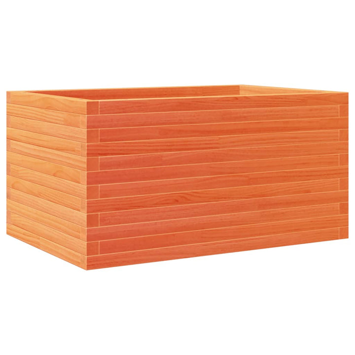 plantekasse 90x60x46 cm massivt fyrretræ gyldenbrun