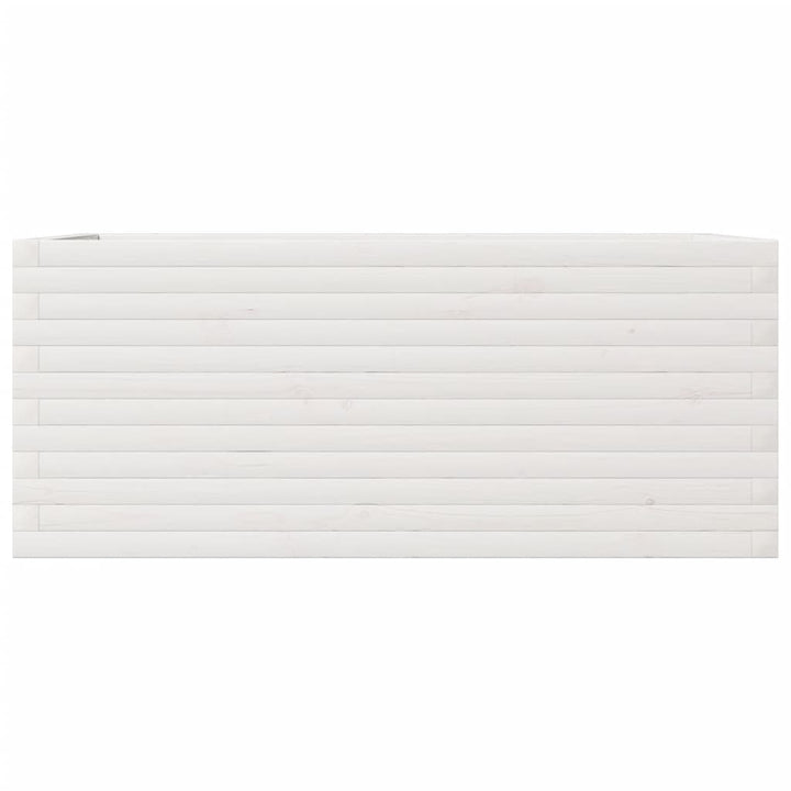 plantekasse 110x60x46 cm massivt fyrretræ hvid