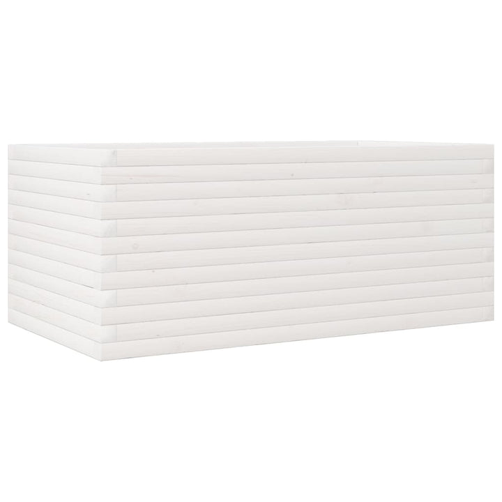 plantekasse 110x60x46 cm massivt fyrretræ hvid