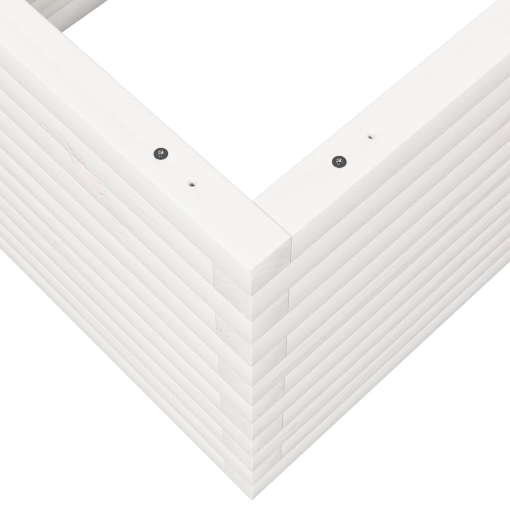 plantekasse 110x60x46 cm massivt fyrretræ hvid