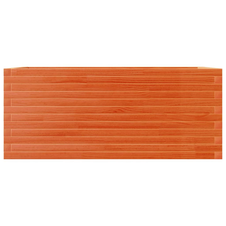 plantekasse 110x60x46 cm massivt fyrretræ gyldenbrun