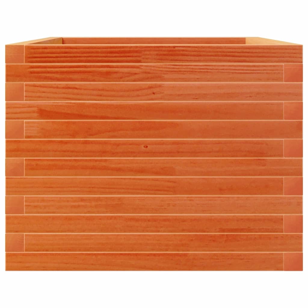 plantekasse 110x60x46 cm massivt fyrretræ gyldenbrun