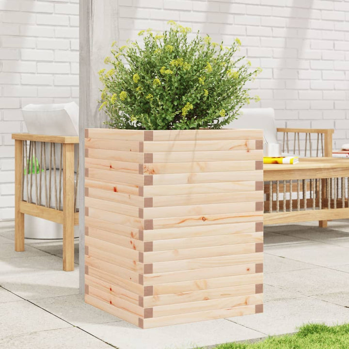 plantekasse 50x50x68,5 cm massivt fyrretræ