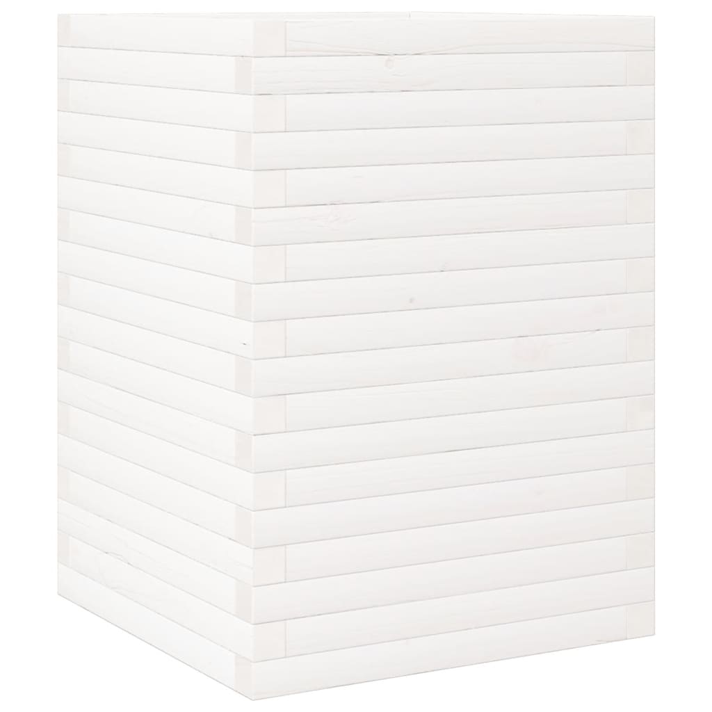 plantekasse 50x50x68,5 cm massivt fyrretræ hvid