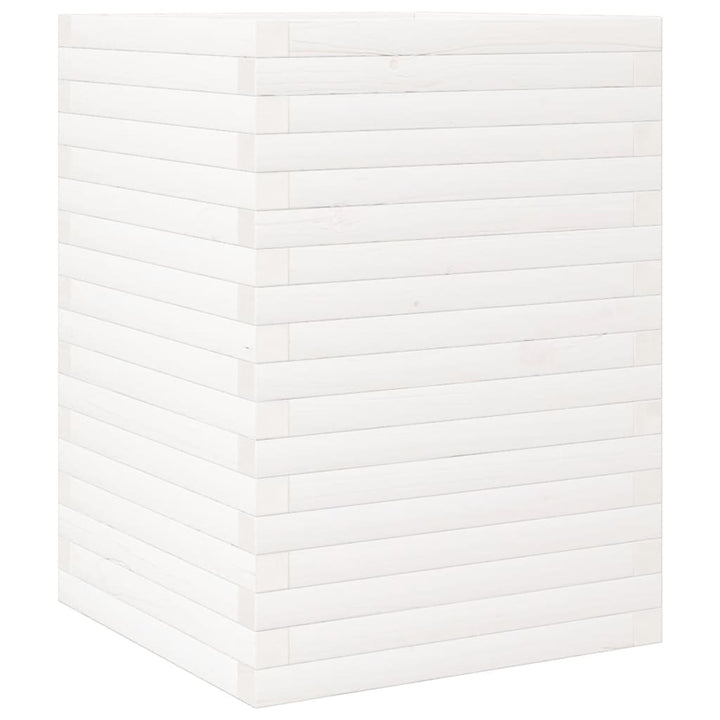 plantekasse 50x50x68,5 cm massivt fyrretræ hvid