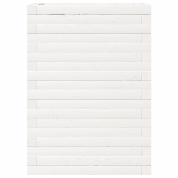 plantekasse 50x50x68,5 cm massivt fyrretræ hvid