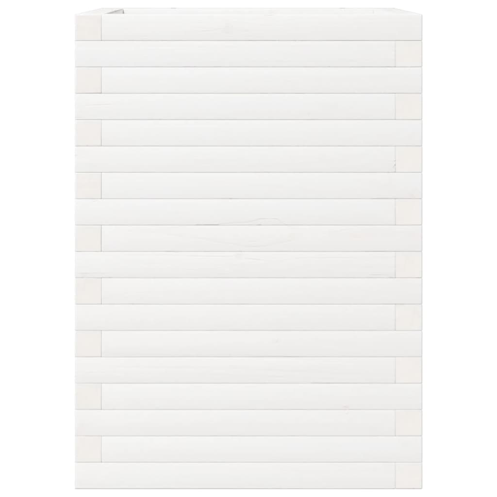 plantekasse 50x50x68,5 cm massivt fyrretræ hvid