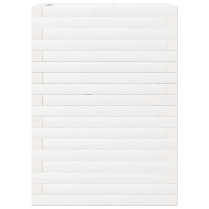 plantekasse 50x50x68,5 cm massivt fyrretræ hvid