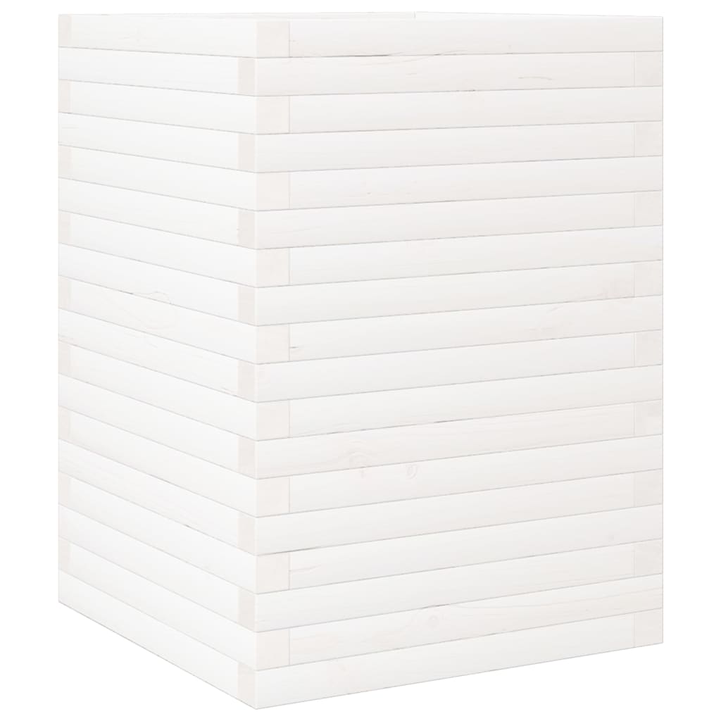 plantekasse 50x50x68,5 cm massivt fyrretræ hvid