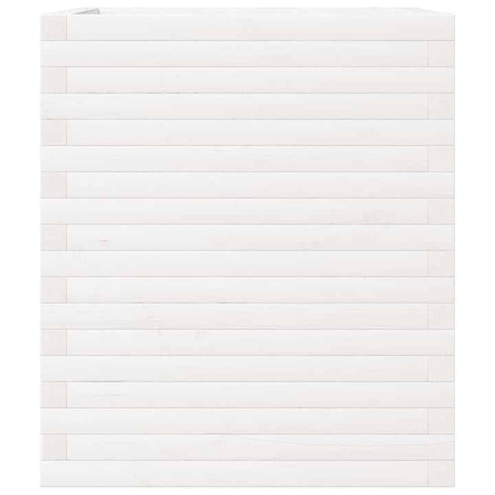 plantekasse 60x60x68,5 cm massivt fyrretræ hvid