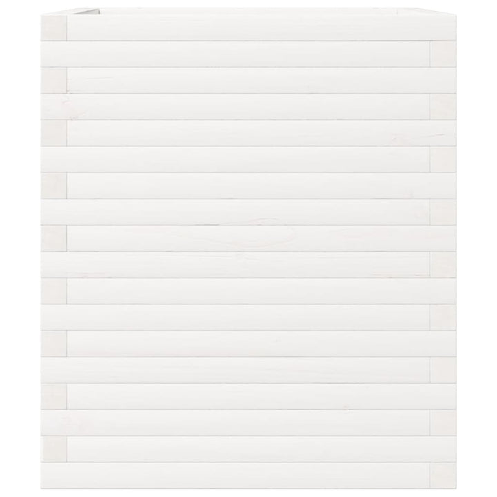 plantekasse 60x60x68,5 cm massivt fyrretræ hvid