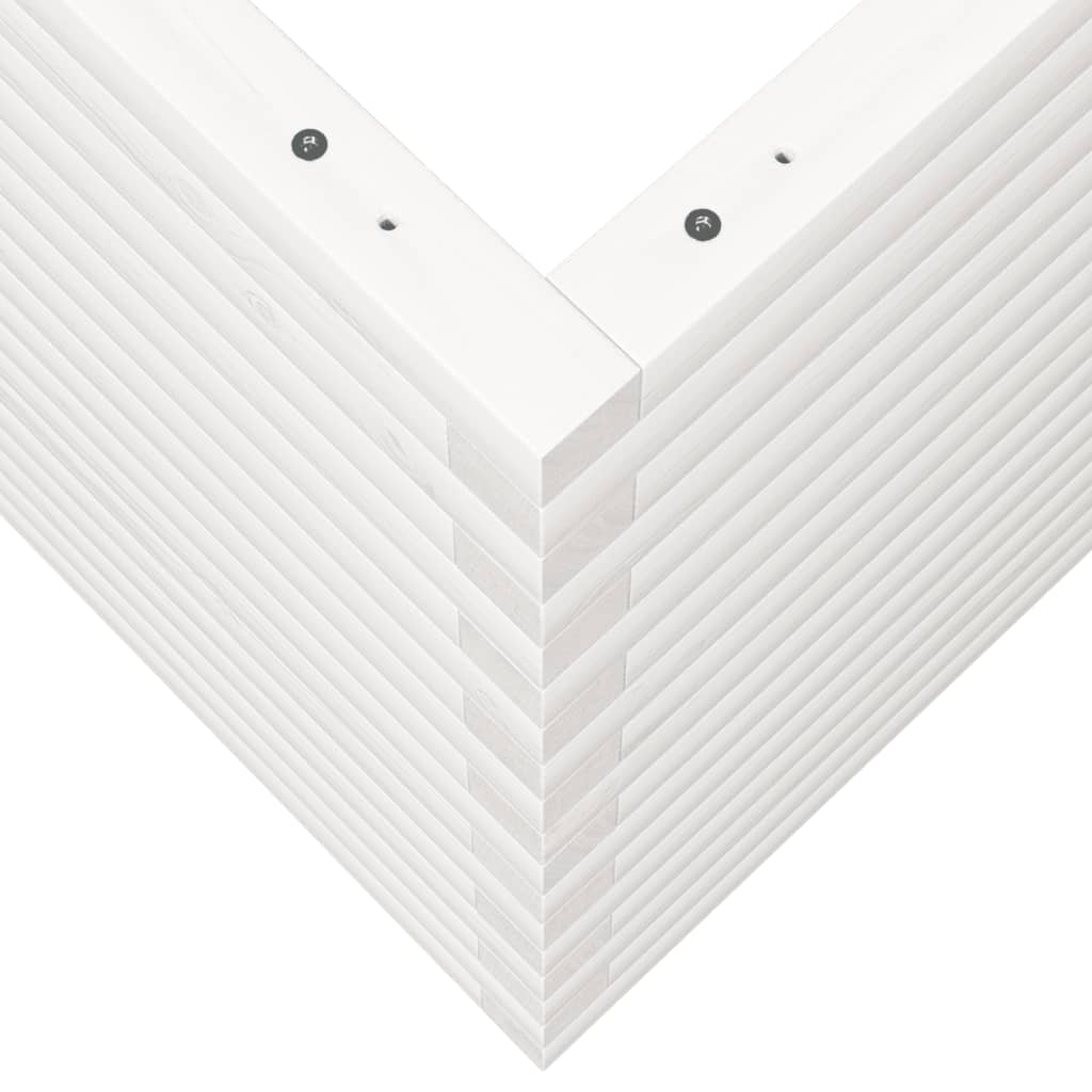 plantekasse 60x60x68,5 cm massivt fyrretræ hvid