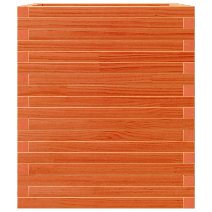 plantekasse 60x60x68,5 cm massivt fyrretræ gyldenbrun