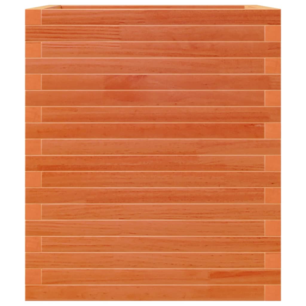 plantekasse 60x60x68,5 cm massivt fyrretræ gyldenbrun