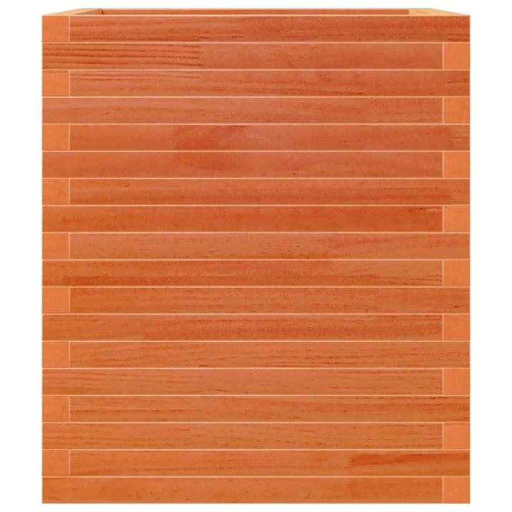 plantekasse 60x60x68,5 cm massivt fyrretræ gyldenbrun