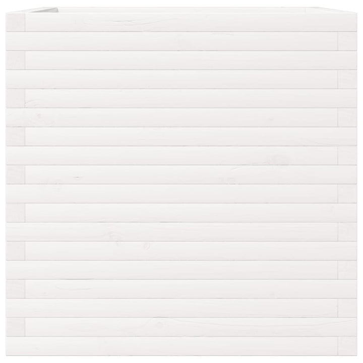 plantekasse 70x70x68,5 cm massivt fyrretræ hvid