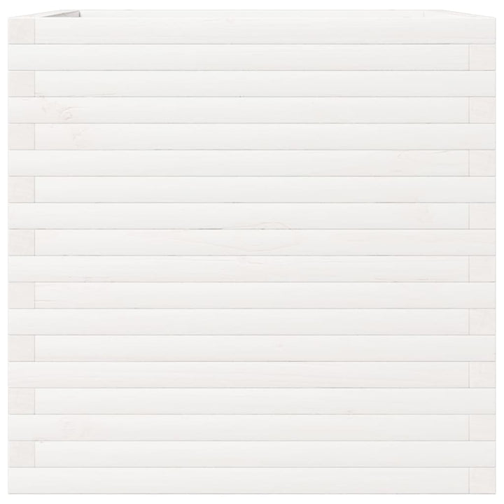 plantekasse 70x70x68,5 cm massivt fyrretræ hvid