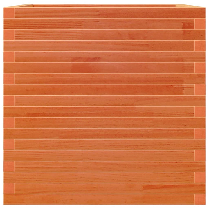 plantekasse 70x70x68,5 cm massivt fyrretræ gyldenbrun