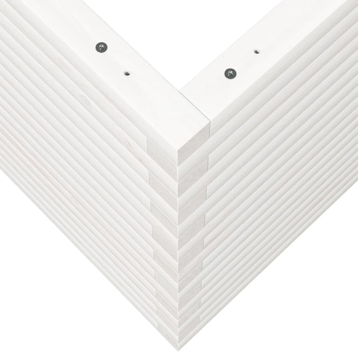 plantekasse 80x80x68,5 cm massivt fyrretræ hvid