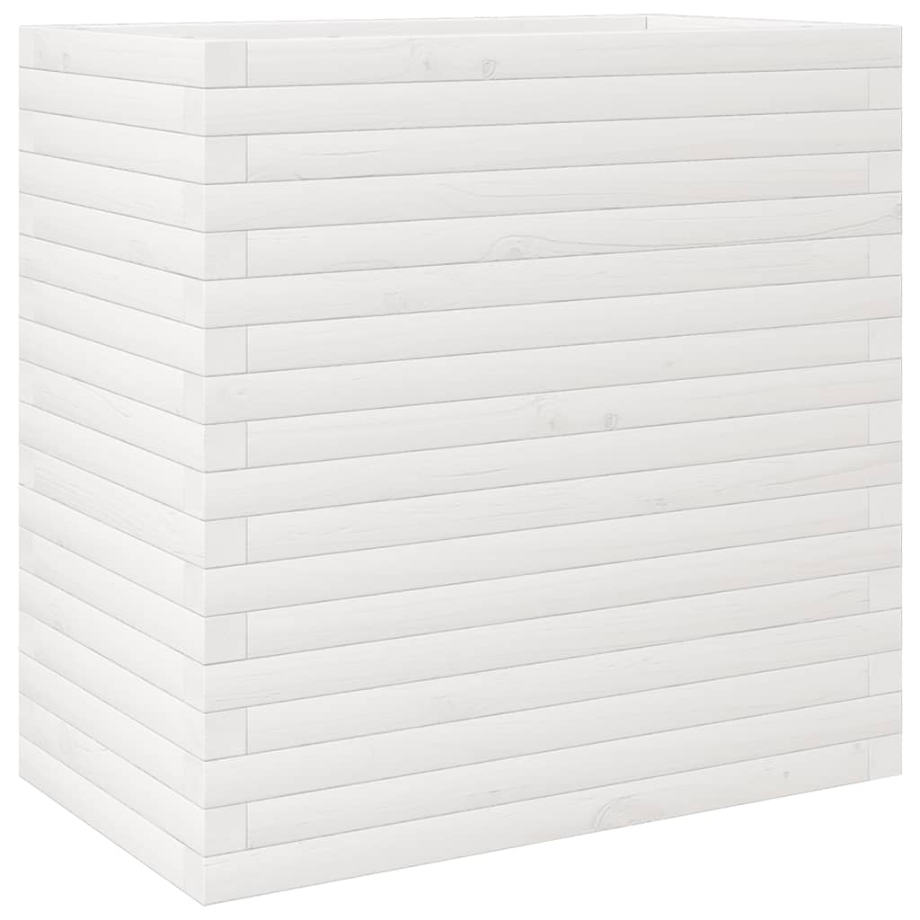 plantekasse 70x40x68,5 cm massivt fyrretræ hvid