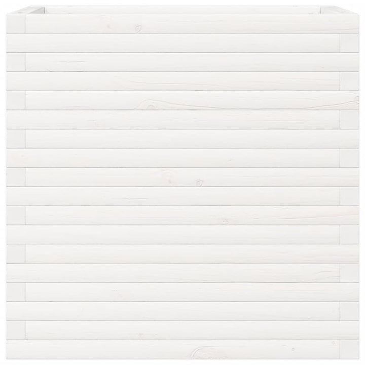 plantekasse 70x40x68,5 cm massivt fyrretræ hvid