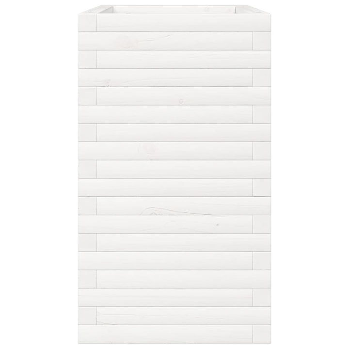 plantekasse 70x40x68,5 cm massivt fyrretræ hvid