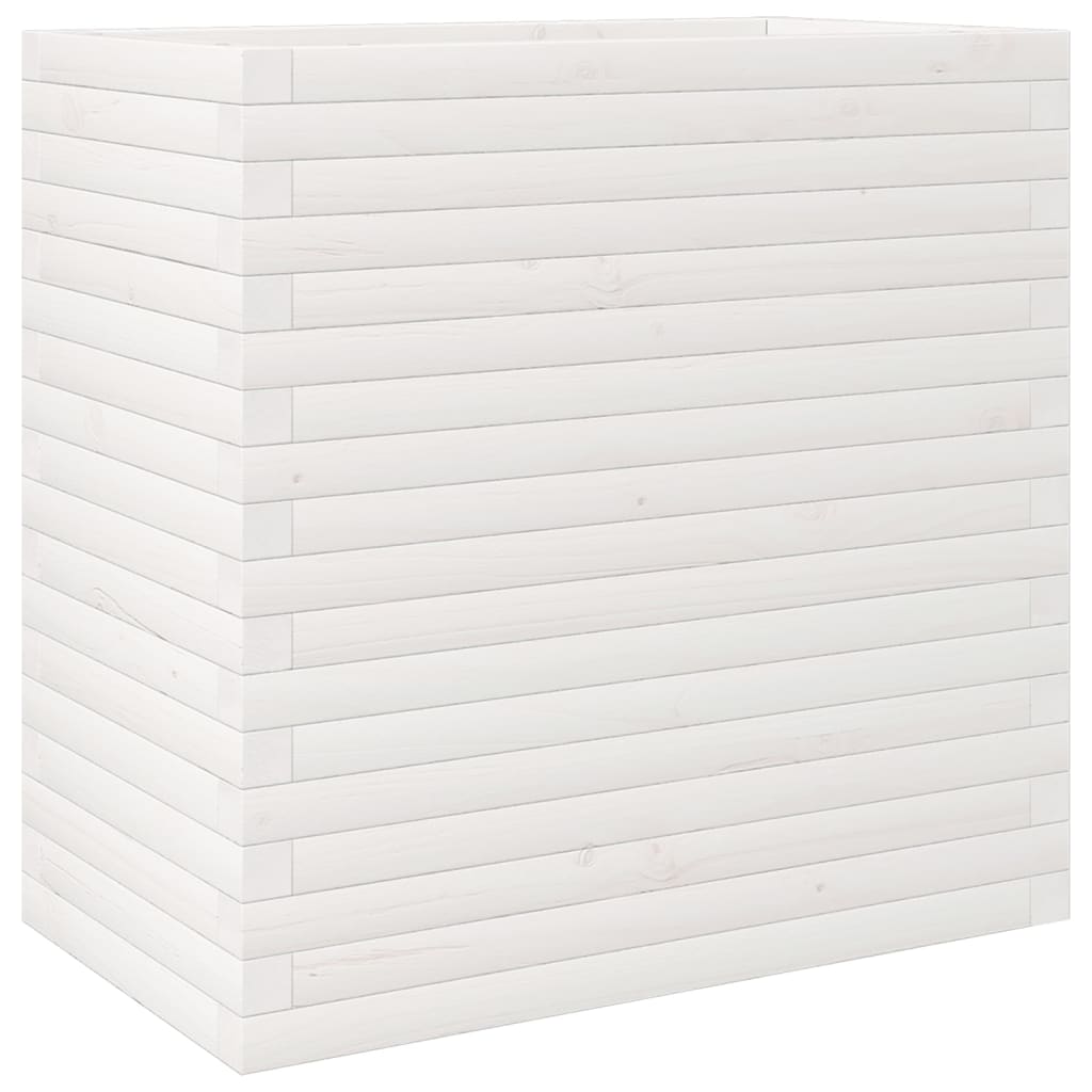 plantekasse 70x40x68,5 cm massivt fyrretræ hvid