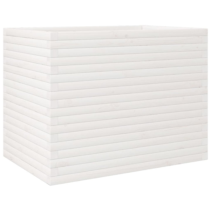 plantekasse 90x60x68,5 cm massivt fyrretræ hvid