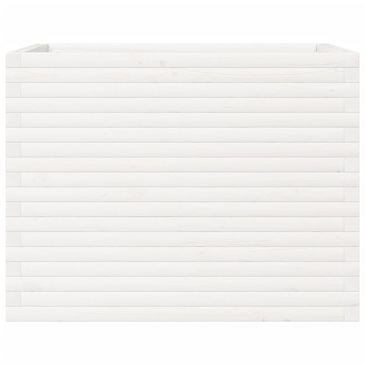 plantekasse 90x60x68,5 cm massivt fyrretræ hvid