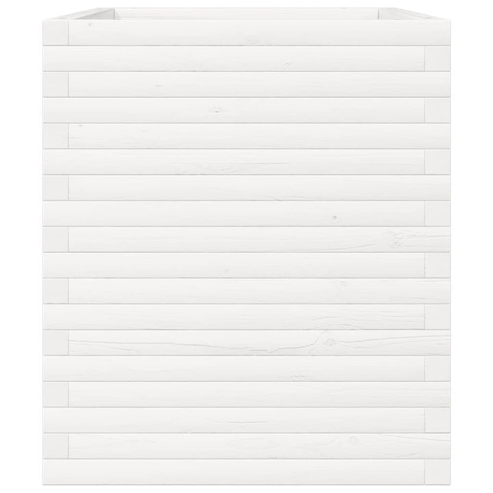 plantekasse 90x60x68,5 cm massivt fyrretræ hvid