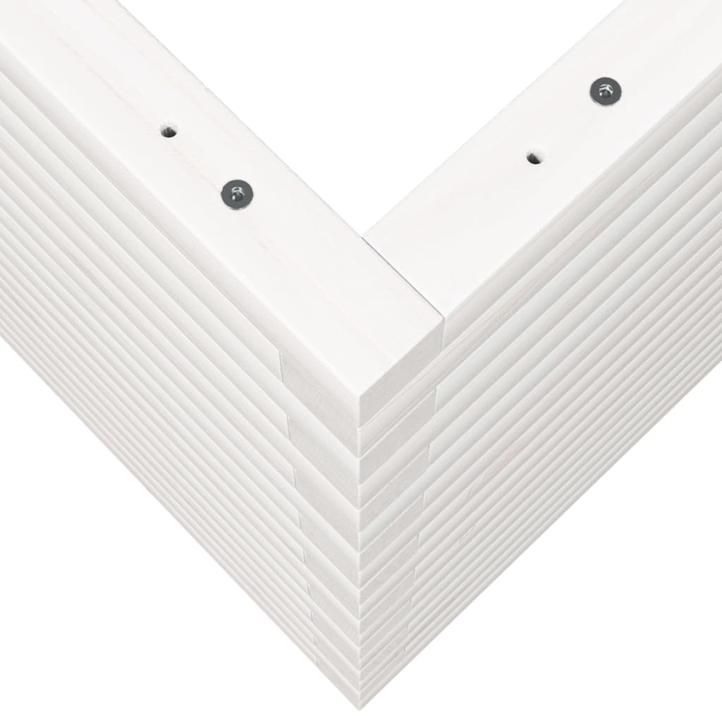plantekasse 90x60x68,5 cm massivt fyrretræ hvid