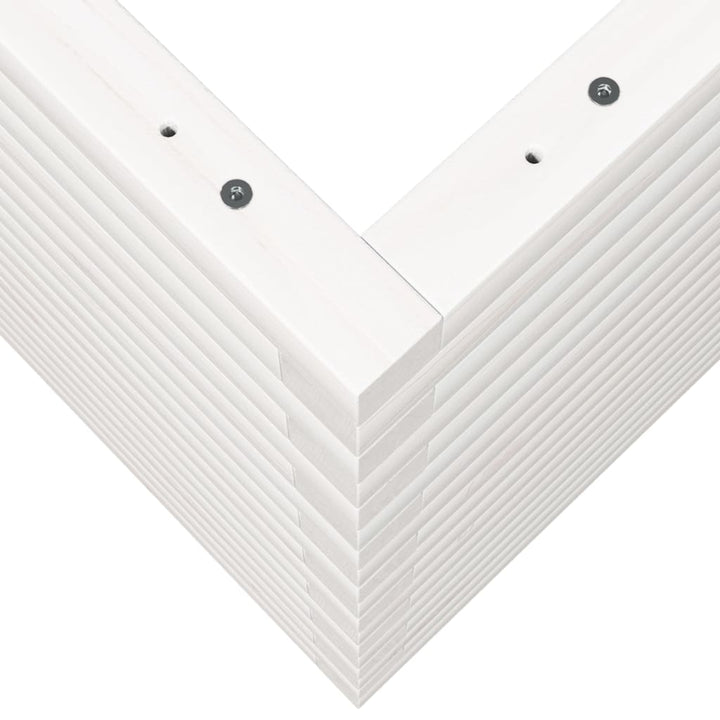 plantekasse 90x60x68,5 cm massivt fyrretræ hvid