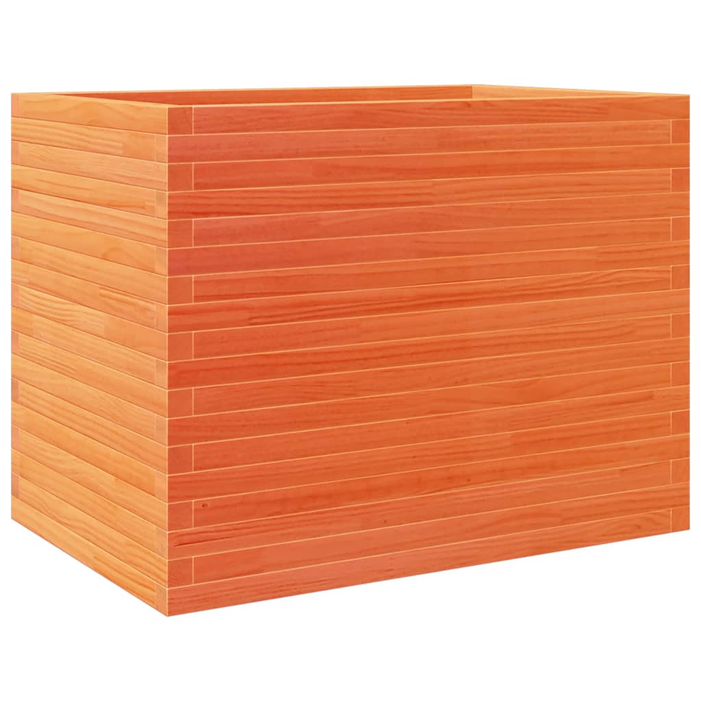 plantekasse 90x60x68,5 cm massivt fyrretræ gyldenbrun