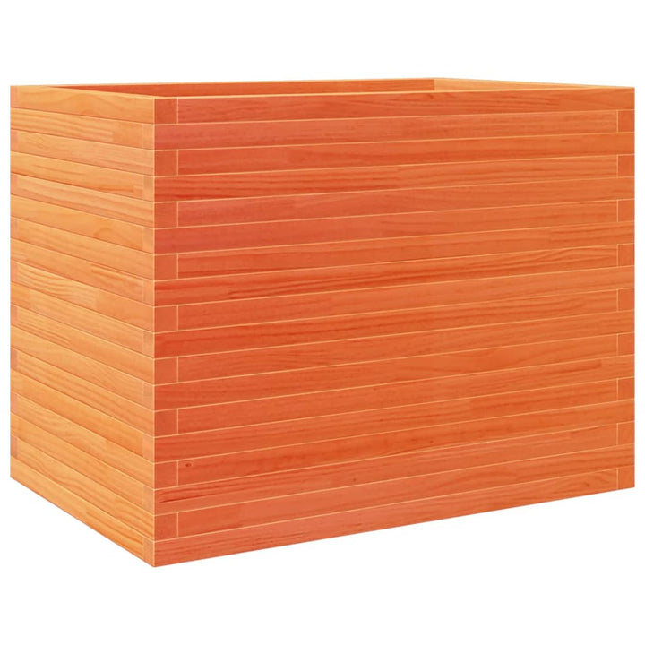 plantekasse 90x60x68,5 cm massivt fyrretræ gyldenbrun